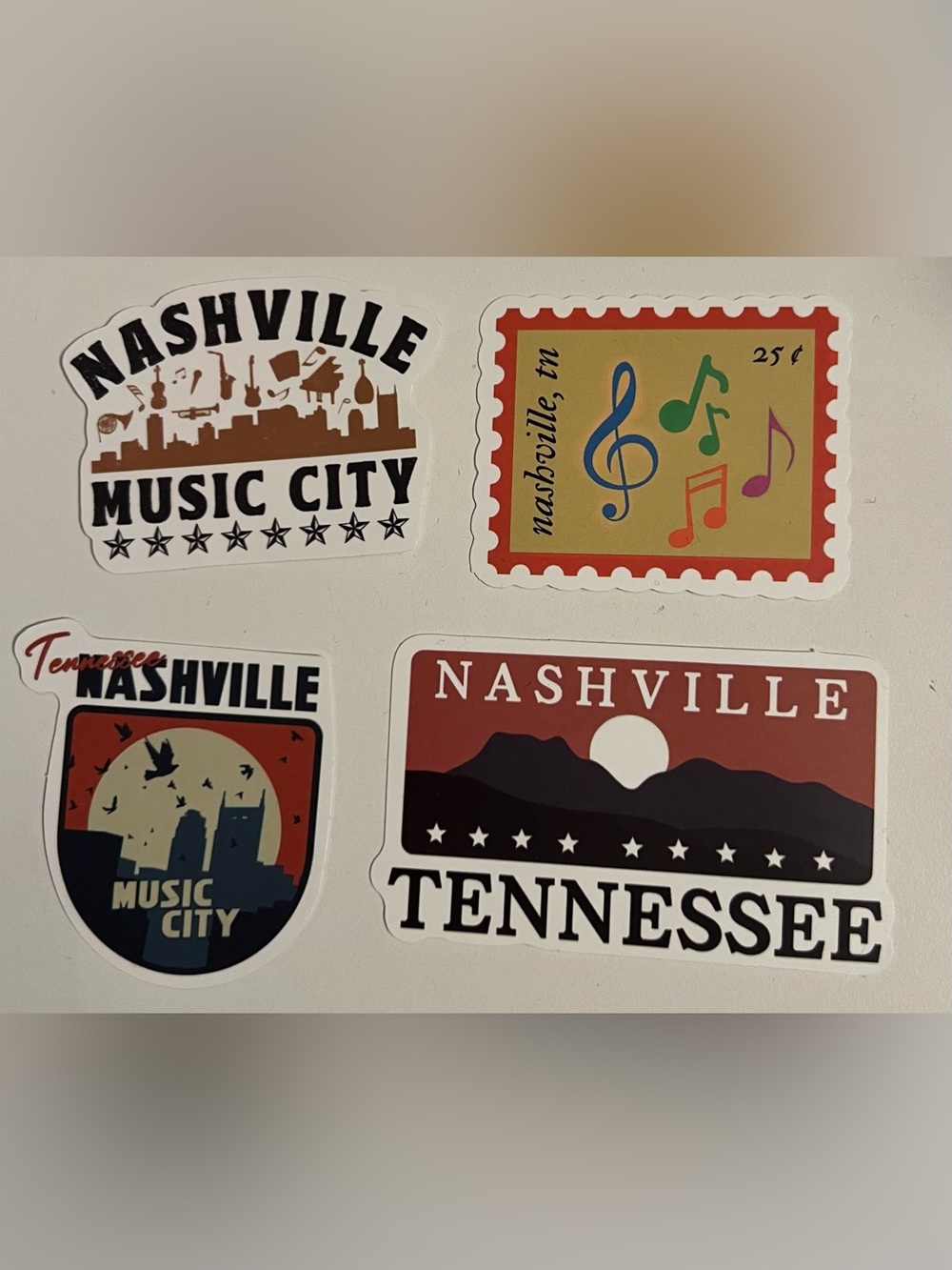 Nashville Music City Sticker set - 4 stickers